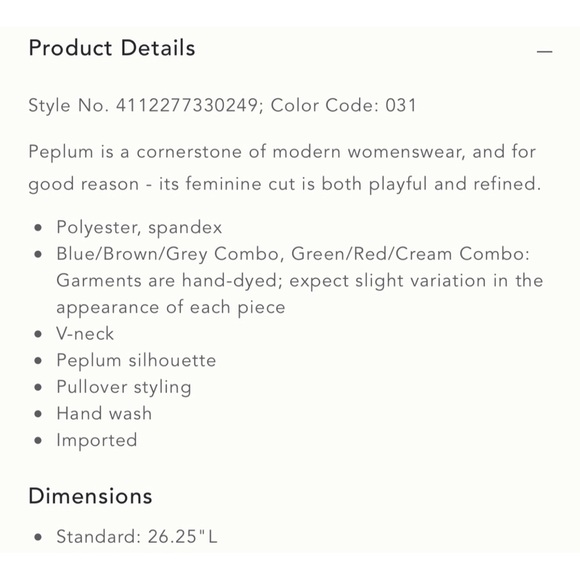 Anthropologie Tallie Peplum Top NWT Size XS - Picture 13 of 13